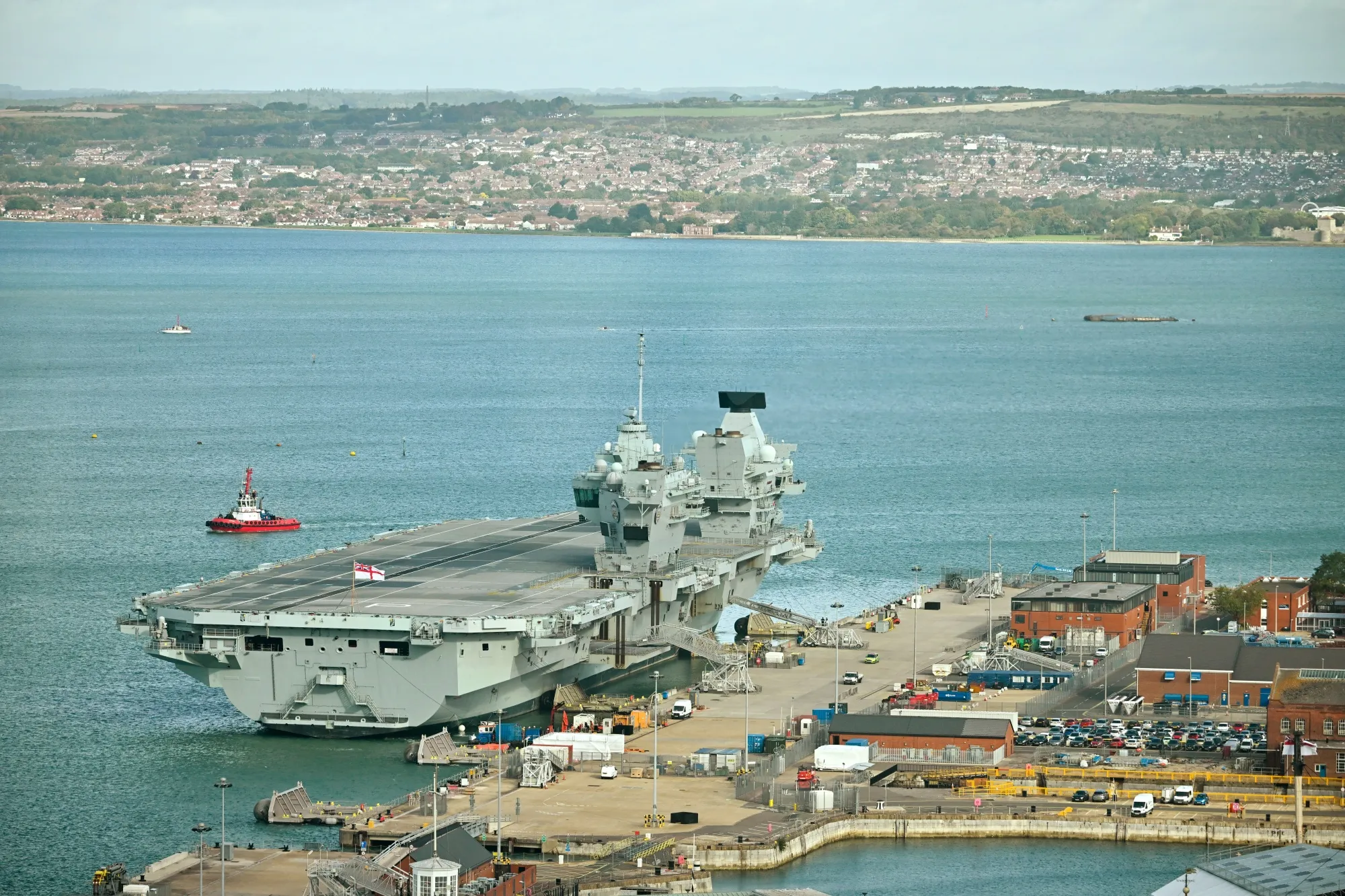 HMS Prince of Wales at Portsmouth Naval Base, on Oct. 7.