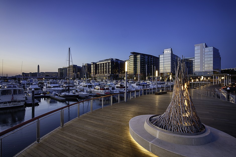 The Wharf, a new $2.5 billion development in Washington, D.C., as seen from its Michael Vergason–designed recreational pier.