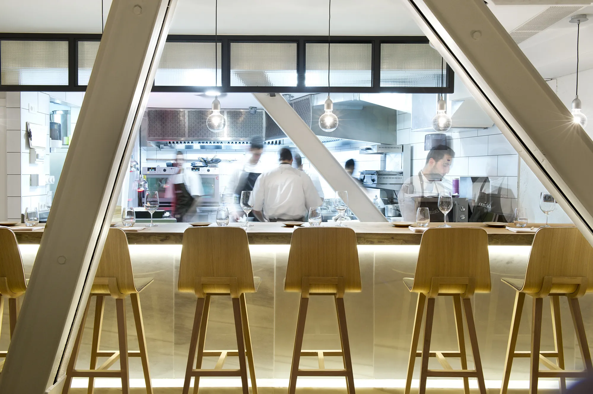 One Michelin-star Mina is known for its tasting menus, and you can sit and overlook the river.
