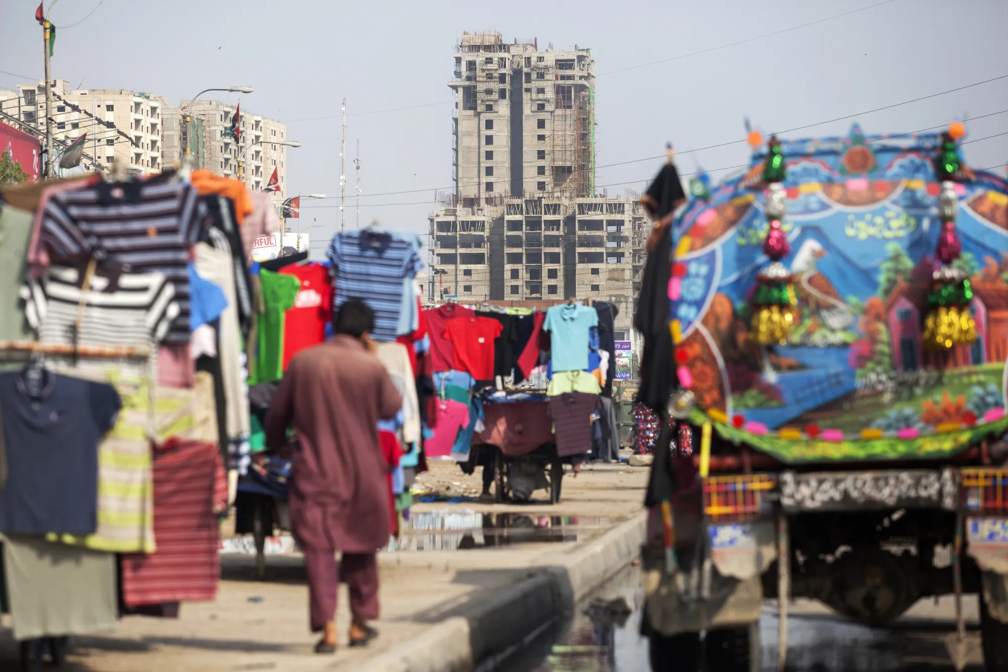 A street market in Karachi, Pakistan, on&nbsp;Aug. 22, 2017.&nbsp;