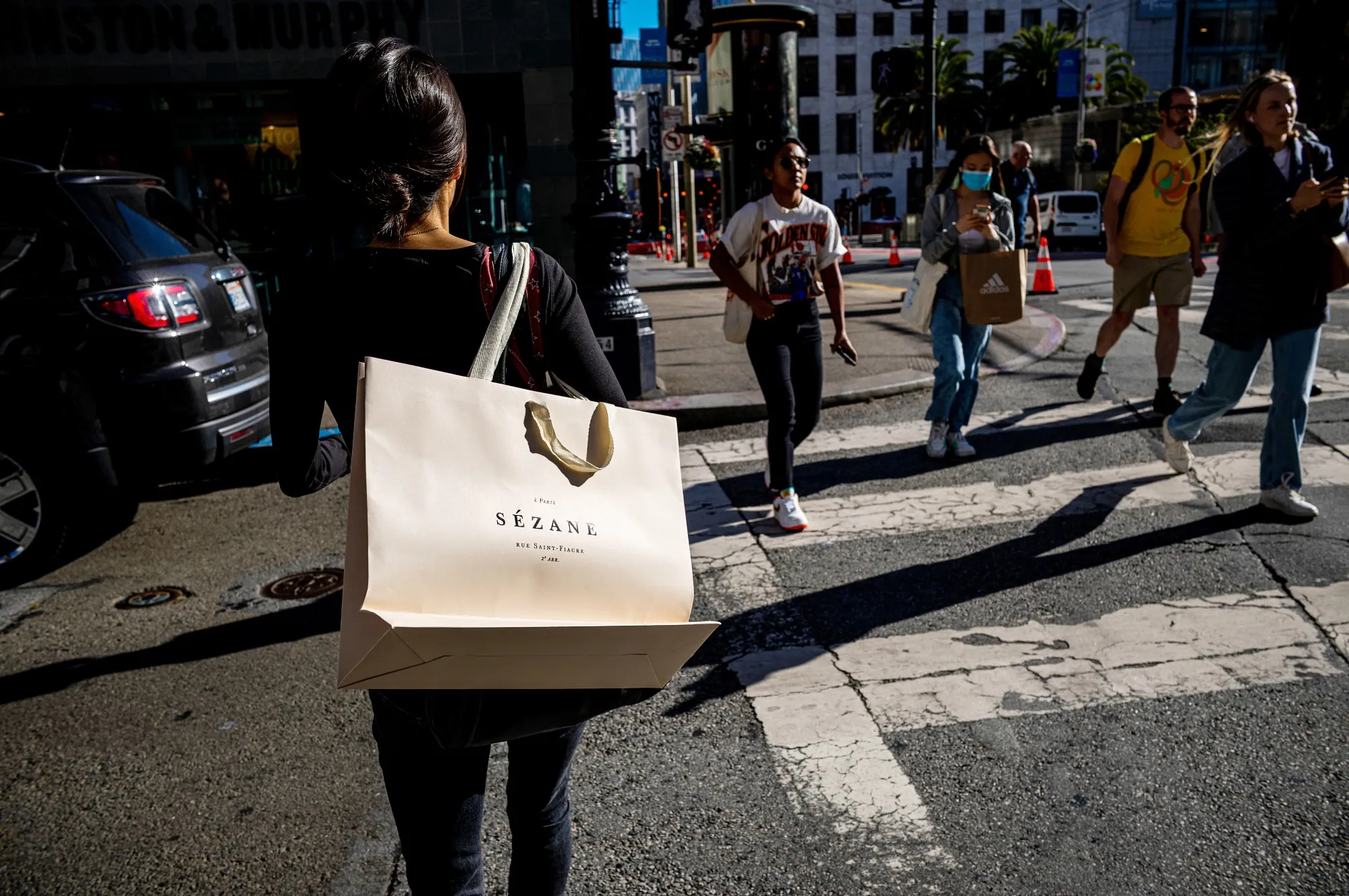 Shoppers in San Francisco.