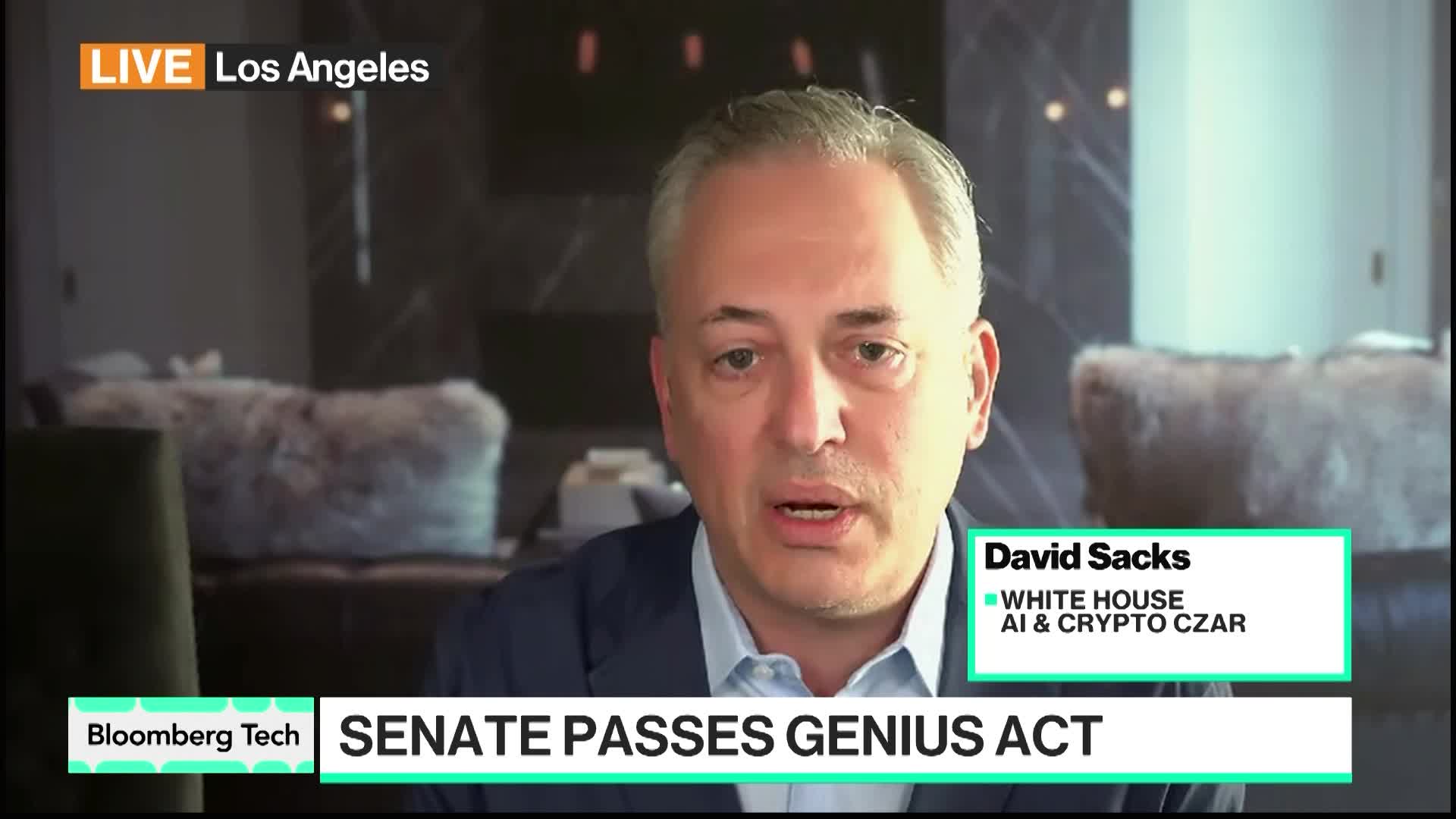 Stablecoin Bill Will Boost Dollar Demand: Sacks