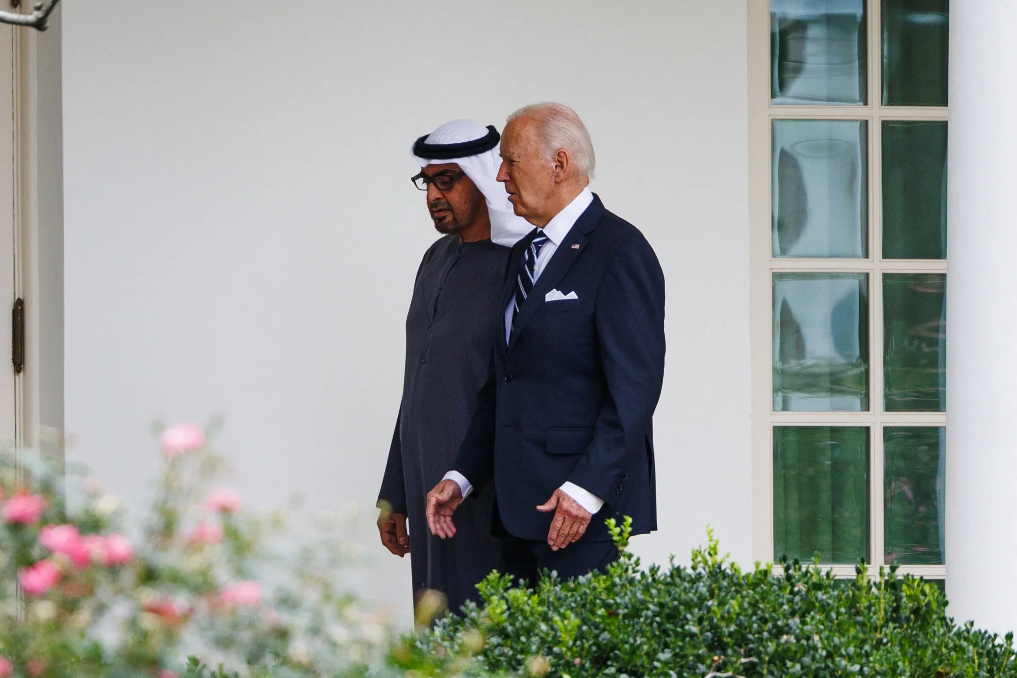 President Joe Biden and Sheikh Mohammed bin Zayed at the White House on Sept. 23.