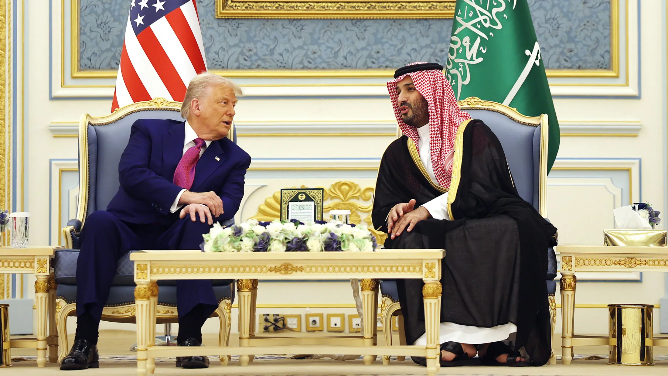 President Donald Trump with Mohammed bin Salman in Riyadh, in May.