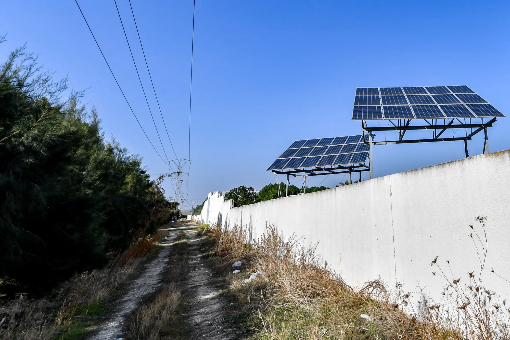 Solar panels near Tunis, Tunisia.&nbsp;