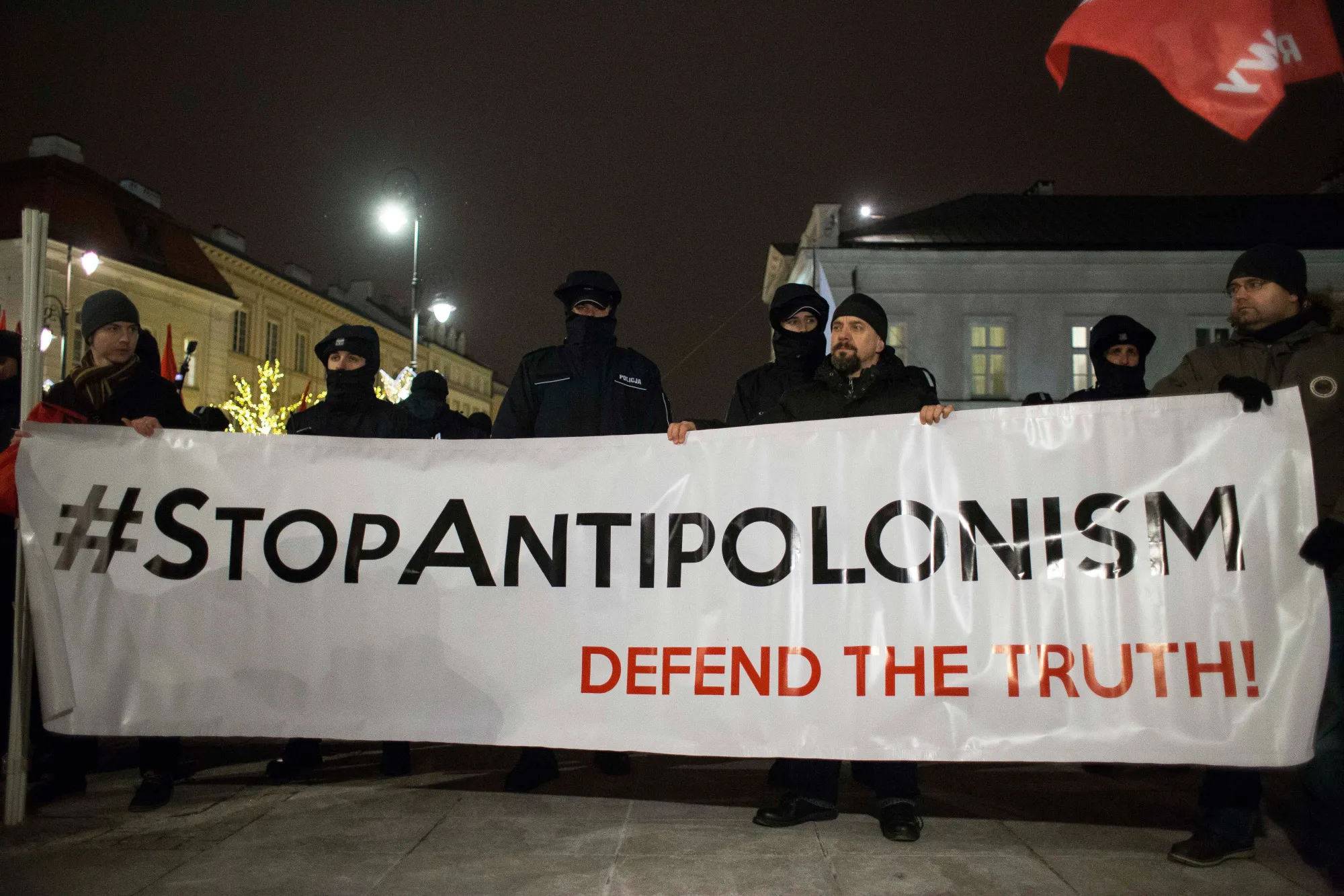 Far-right protest near the presidential palace&nbsp;in Warsaw on Feb.&nbsp;5.