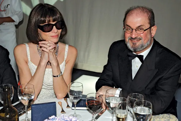 “Joseph Anton,” by Salman Rushdie (here with “Vogue” Editor-in-Chief Anna Wintour), is heavy on publishing-world gossip