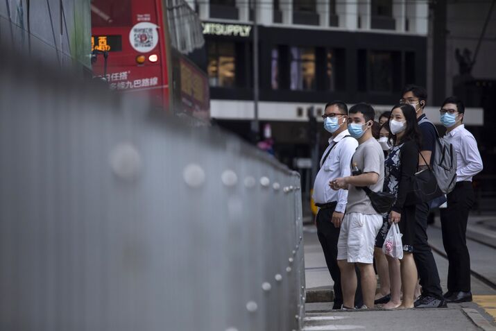 Office Workers in Central Hong Kong