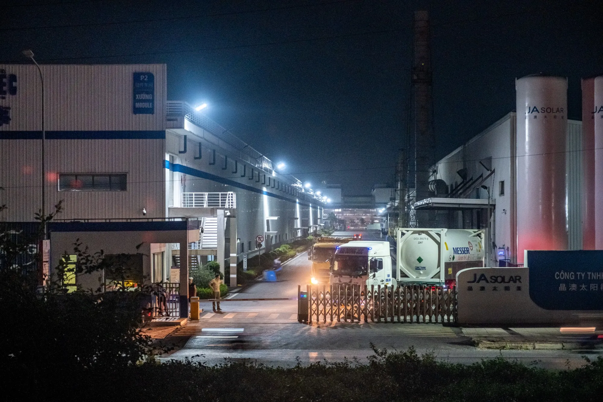 The JA Solar factory at Quang Chau Industrial Park in Bac Giang Province, Vietnam.