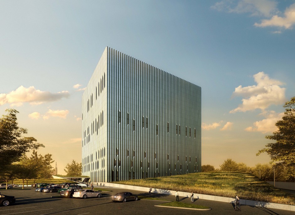 Rendering of New York's bio-inspired Public Safety Answering Center II.