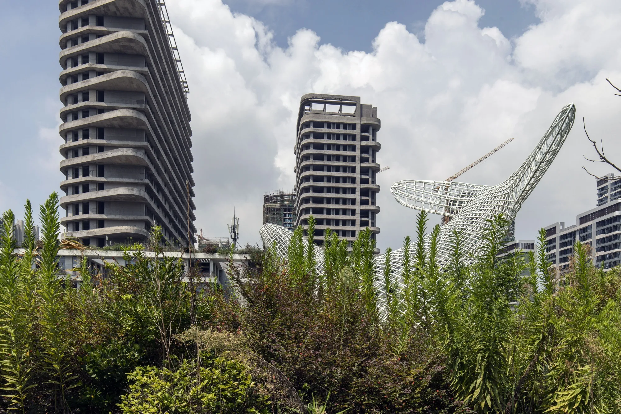 Residential buildings at the Legend of Sea project, co-developed by Country Garden Holdings Co. and Jiangsu Zhongnan Construction Industry Group Co., in Ningbo, China.
