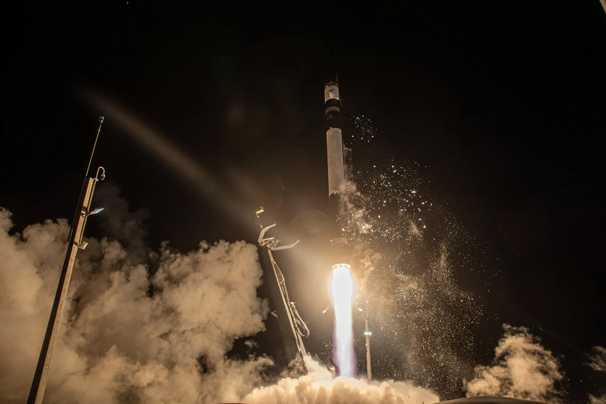 An Electron rocket carrying Astroscale’s spacecraft launches on Feb. 19