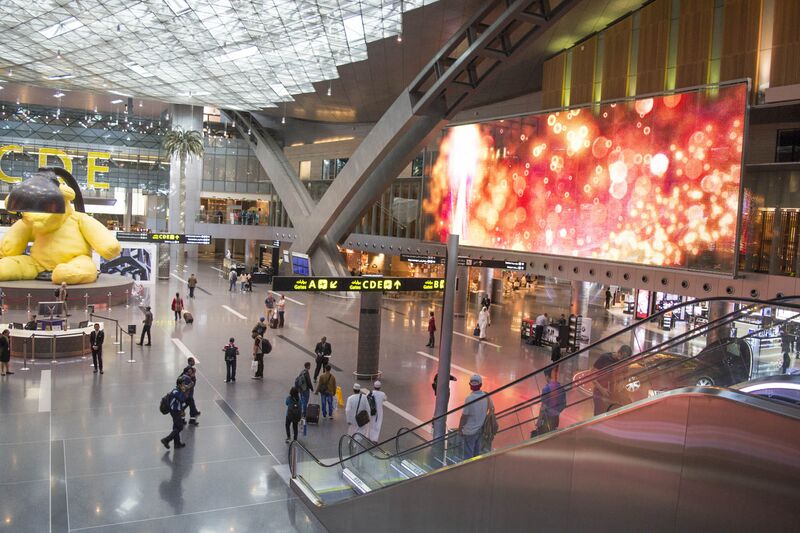 Departure lounge at Hamad International Airport