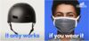 Illinois is running an ad campaign comparing masks to helmets and seatbelts, after a survey showed it was the most effective message.