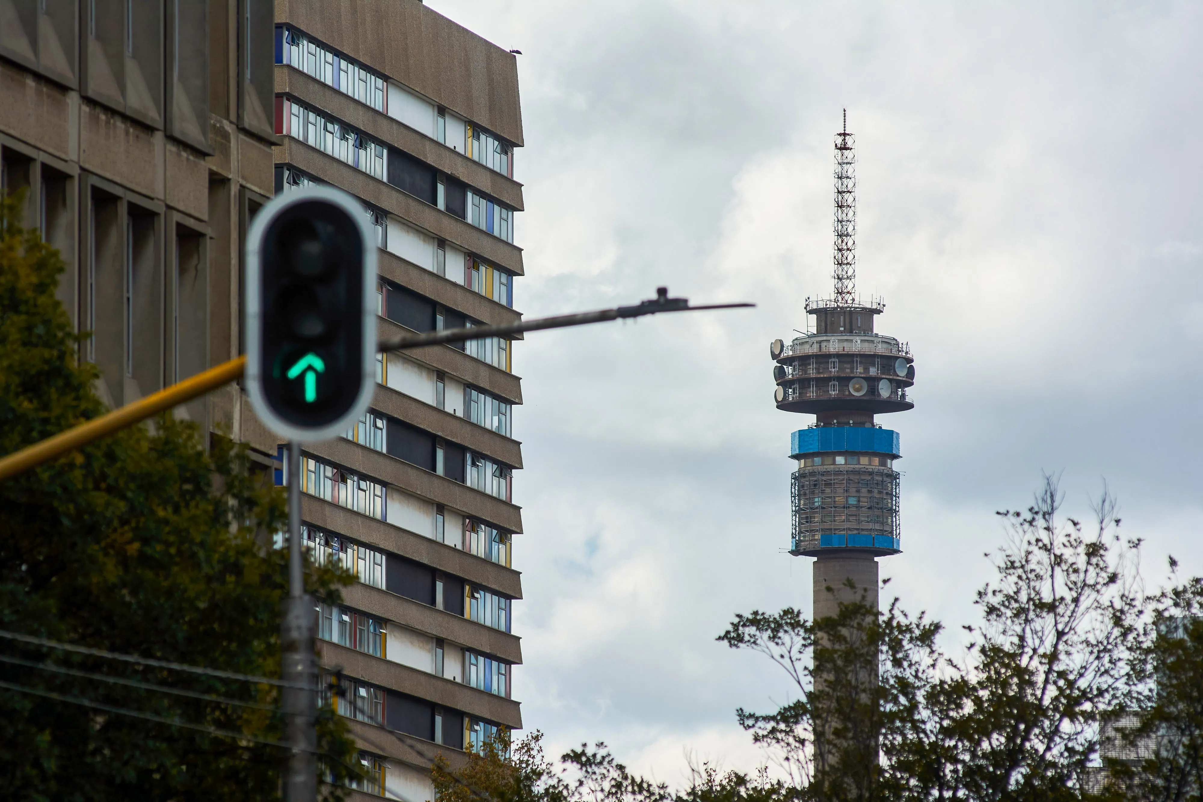 The Telkom Tower in Johannesburg, South Africa.