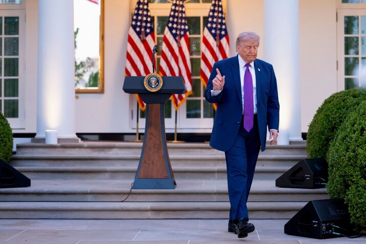 President Trump Hosts Law Enforcement Leaders Dinner In The Rose Garden 