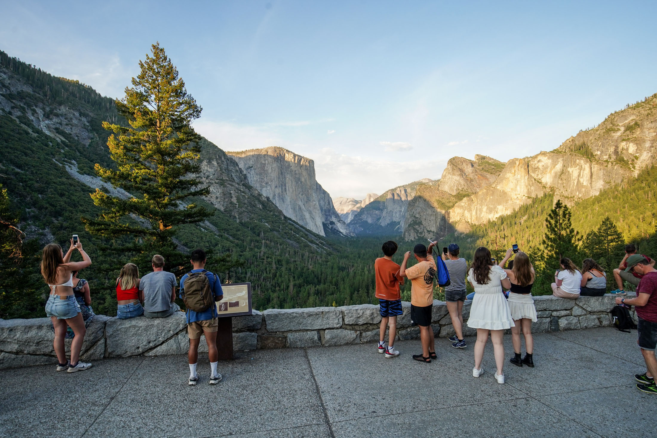 Tourists visit the Yosemite National Park