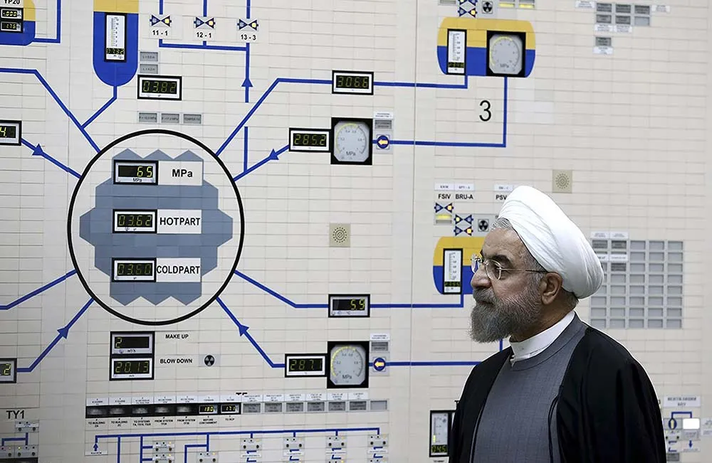 Hassan Rouhani, Iran's president, at the Bushehr nuclear power plant in 2015.