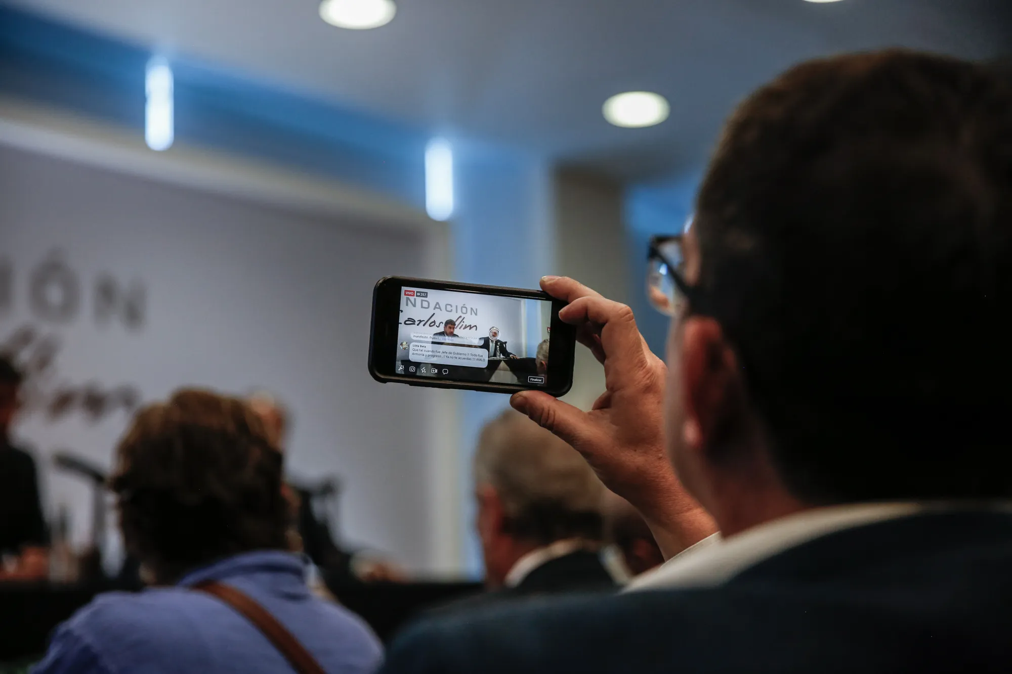 America Movil SAB Chairman Emeritus Carlos Slim Holds Press Conference