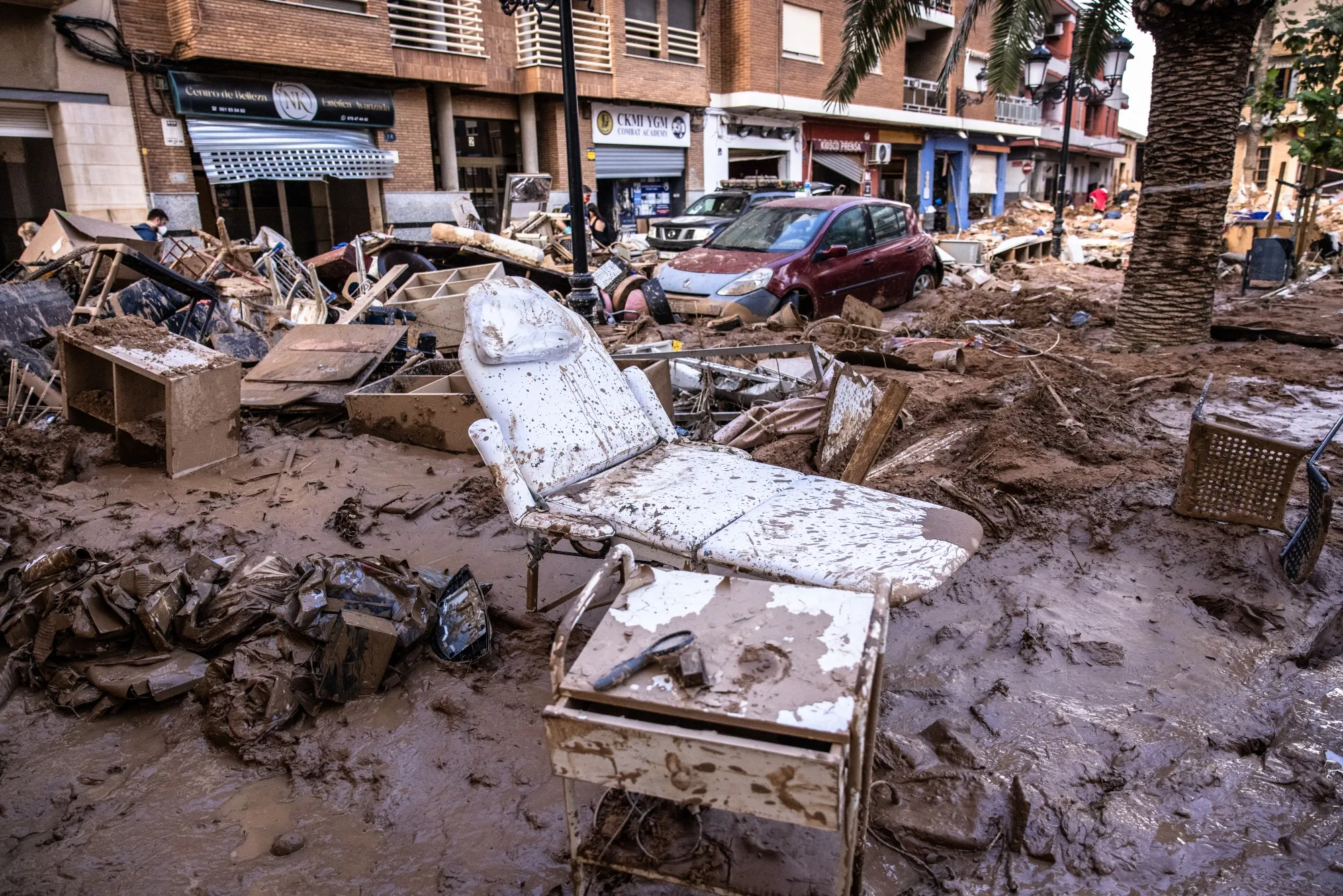 Mud and debris in Paiporta, Spain, on Nov. 3.