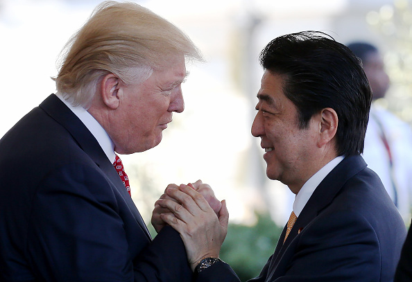 Donald Trump and Shinzo Abe