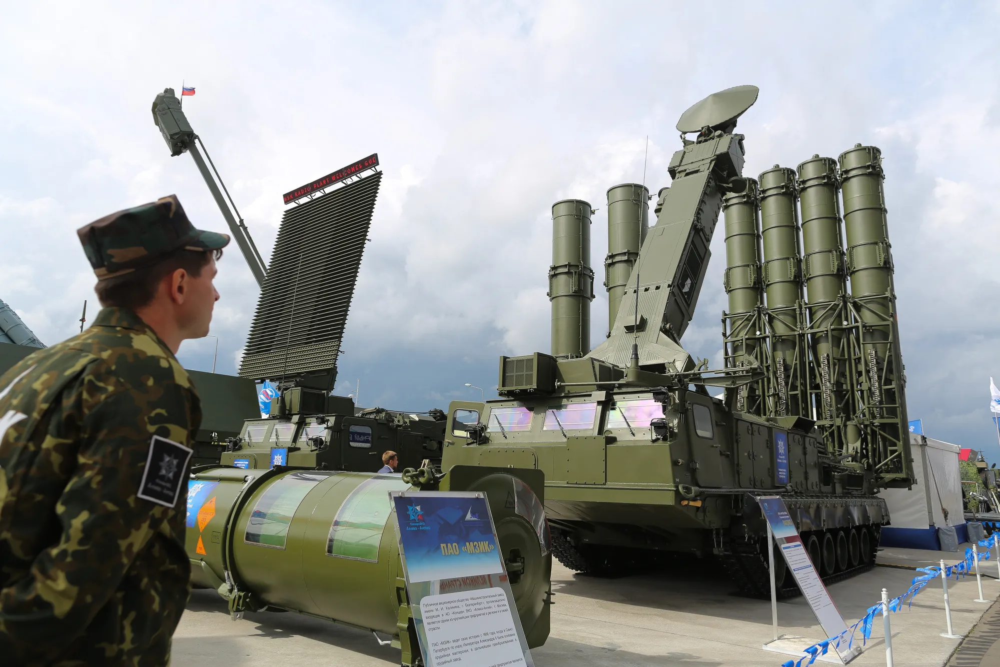 A Russian S-300 long range surface-to-air missile system