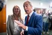 Reform UK leader Nigel Farage and Laura Anne Jones on July 22.