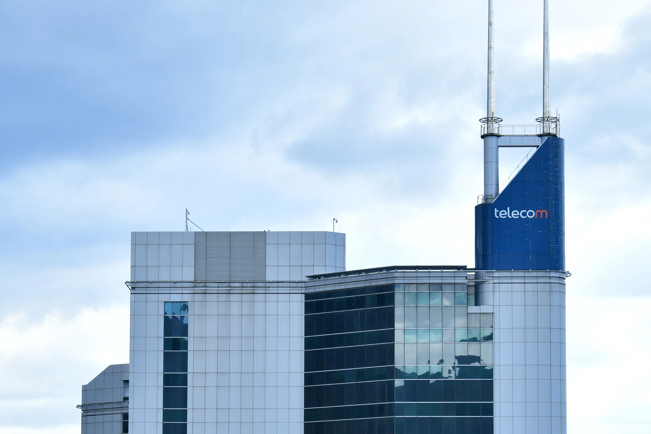 Mauritius Telecom Tower, in Port Louis, Mauritius.