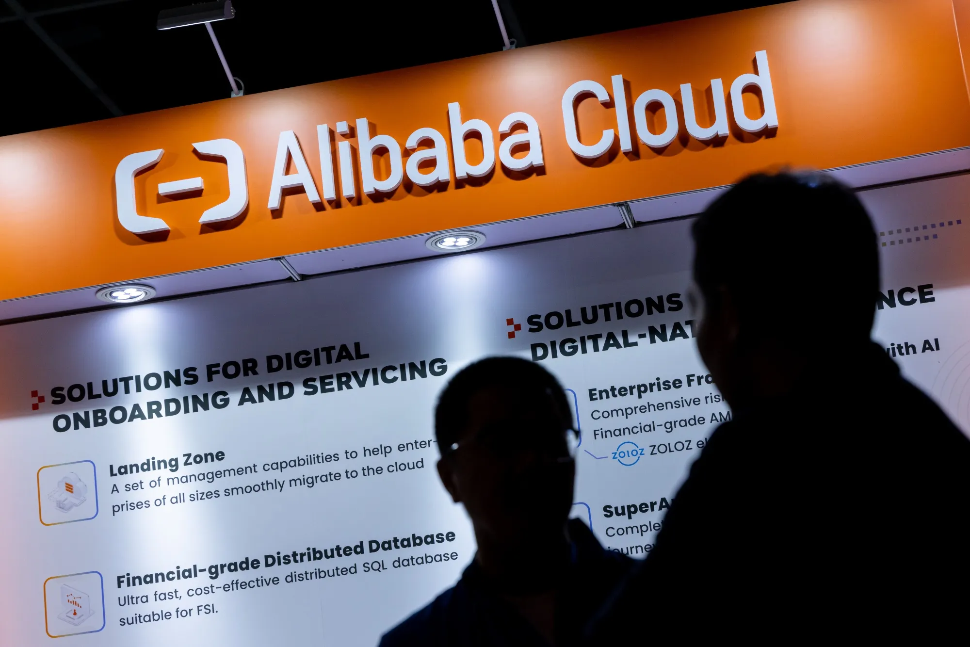 The Alibaba Cloud booth at the Hong Kong FinTech Week.