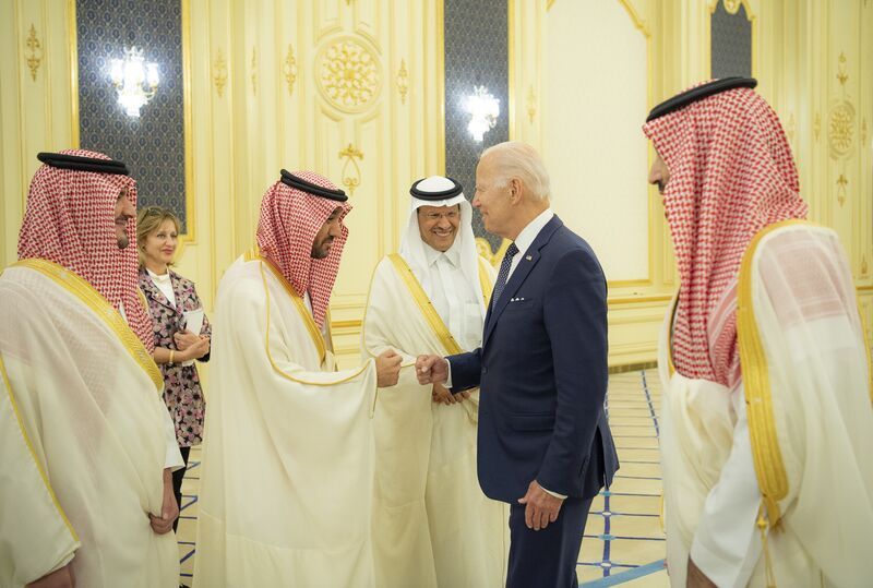 El presidente de los Estados Unidos, Joe Biden, en Arabia Saudita