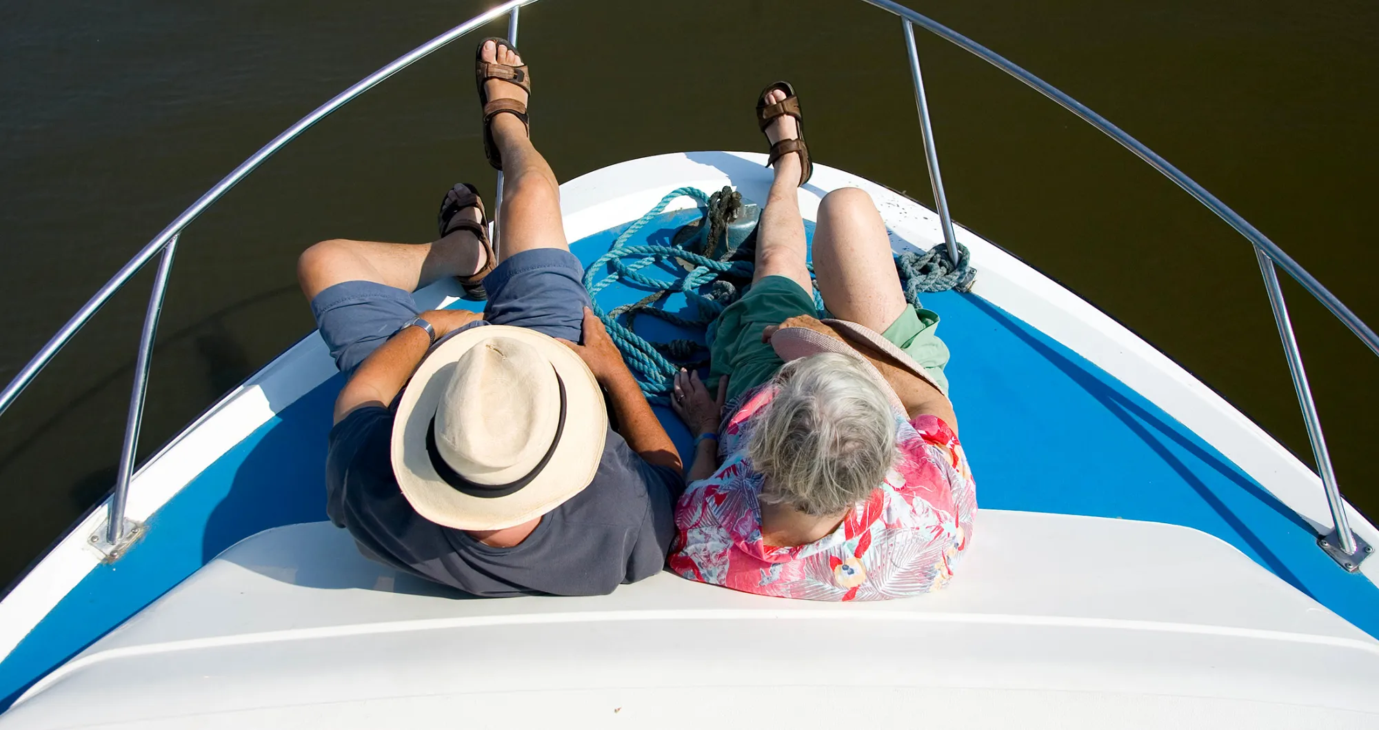 River Boat Holidaymakers, Norfolk, UK