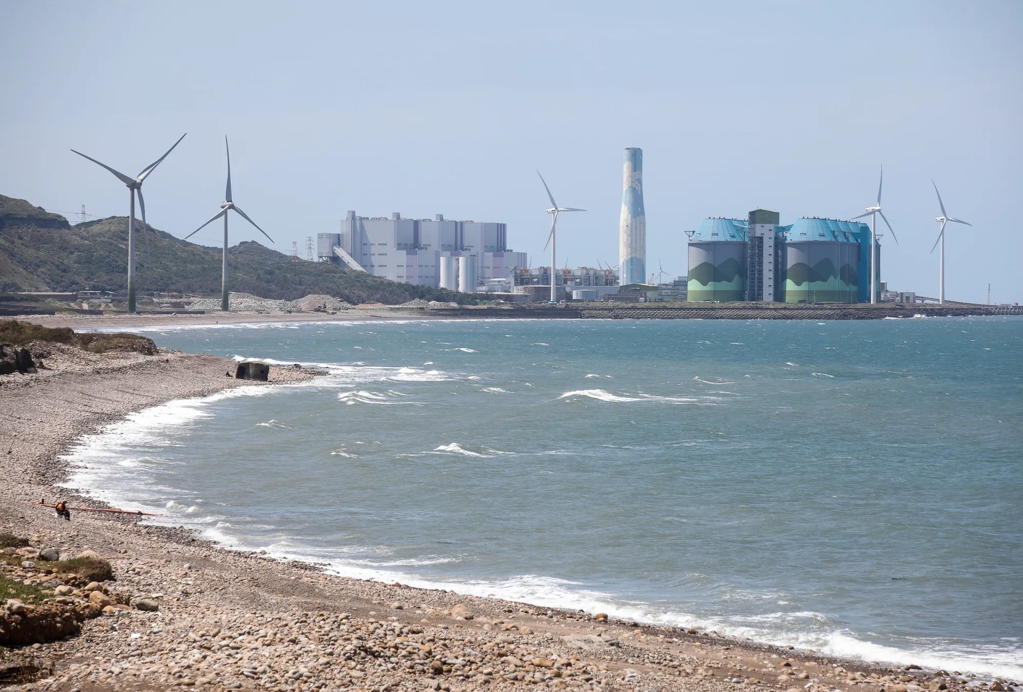 The Linkou power plant operated by Taipower in New Taipei City.