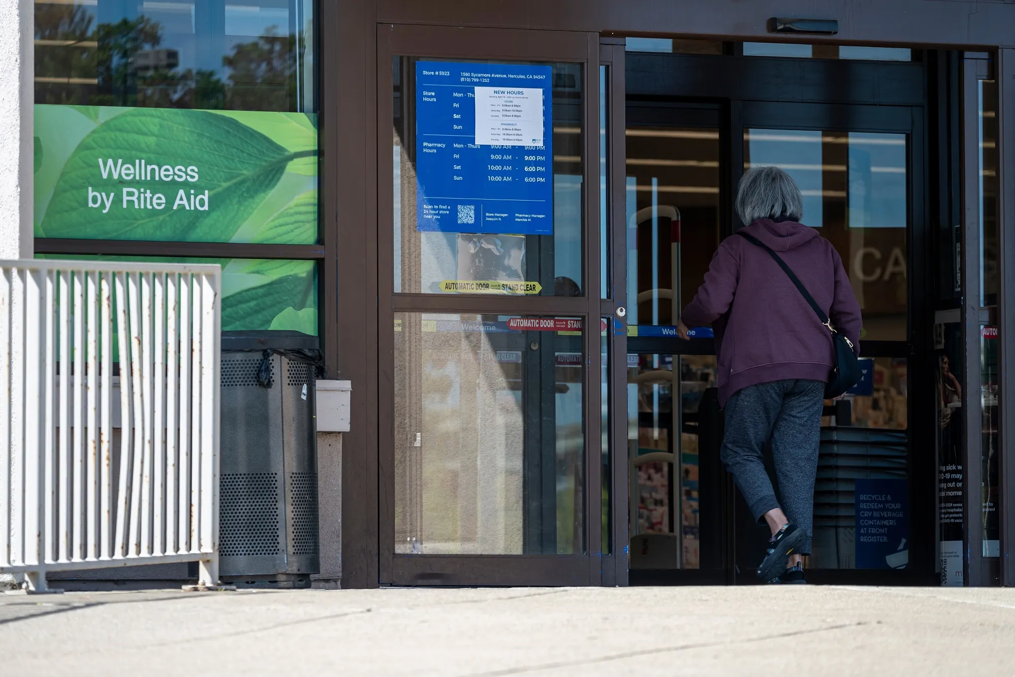A shopper enters a Rite Aid store in Hercules, California,&nbsp;on&nbsp;April 22.