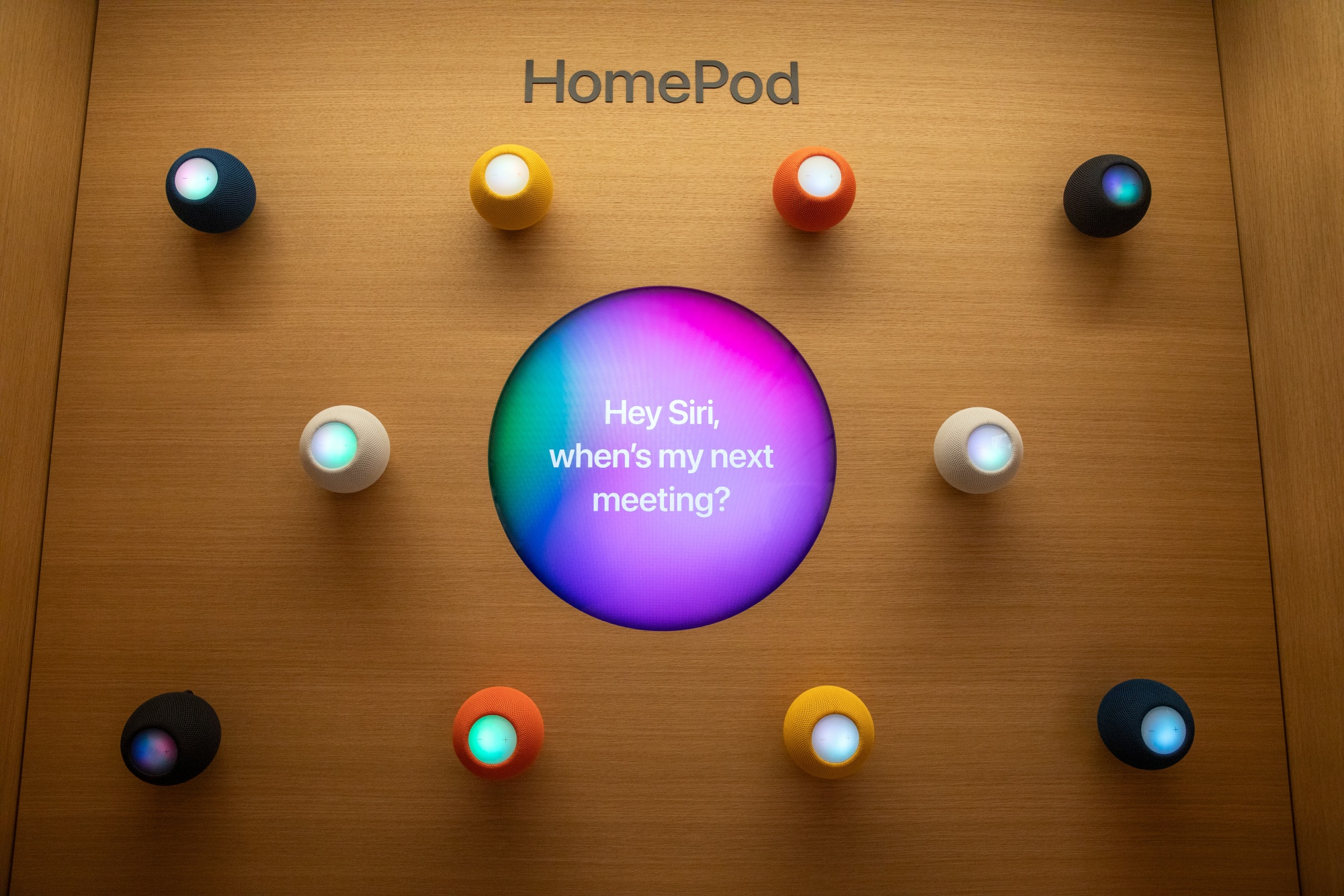 Apple HomePod speakers.