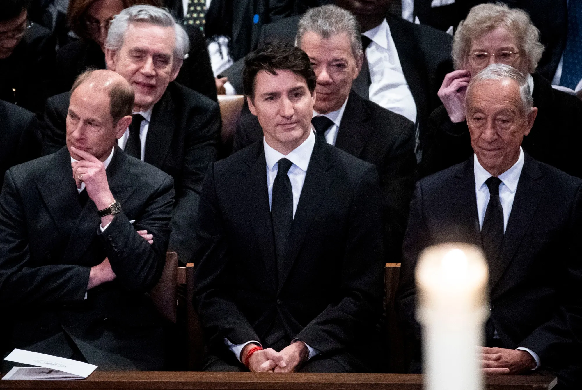 Justin Trudeau, Canada’s prime minister, during the funeral service of late former US President Jimmy Carter at the Washington National Cathedral on Jan. 9.