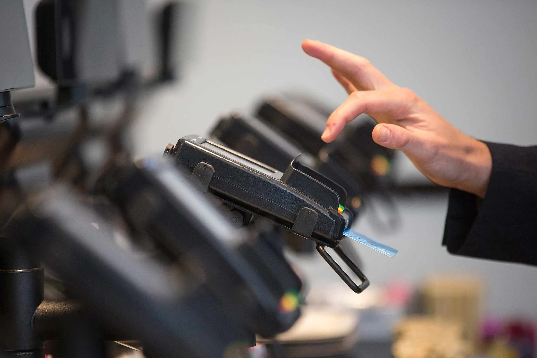 Customers Pay With Contactless Cards