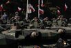 Leopard tanks during a Polish Army Parade in Warsaw in 2025.