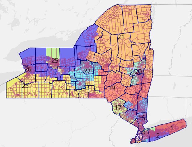 N.Y. Lawmakers OK Congress Map With Huge Edge for Democrats (2 ...