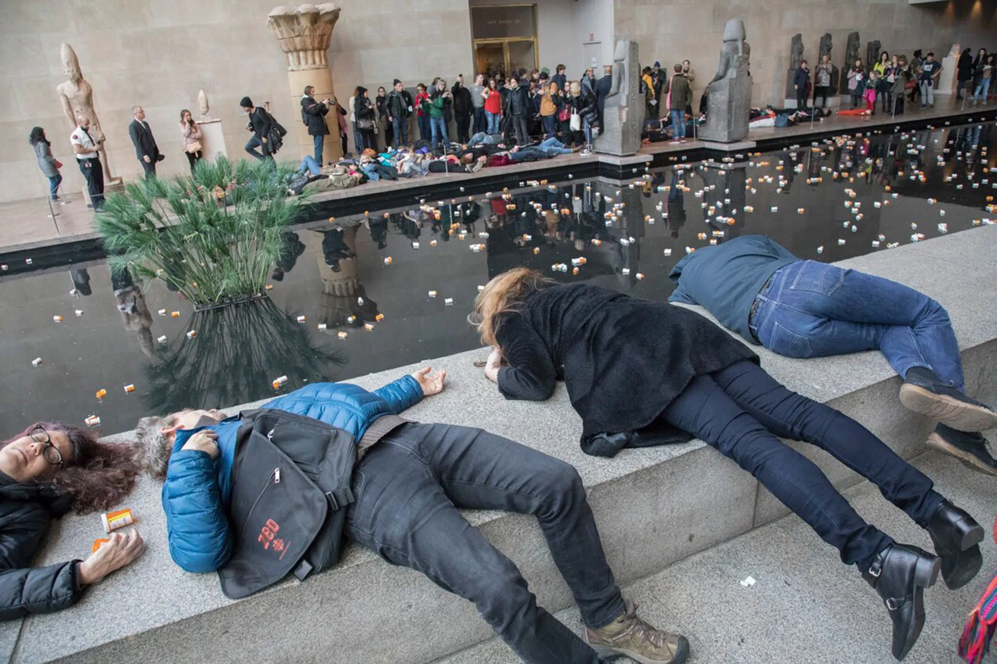 Protest at the Temple of Dendur in the Met.