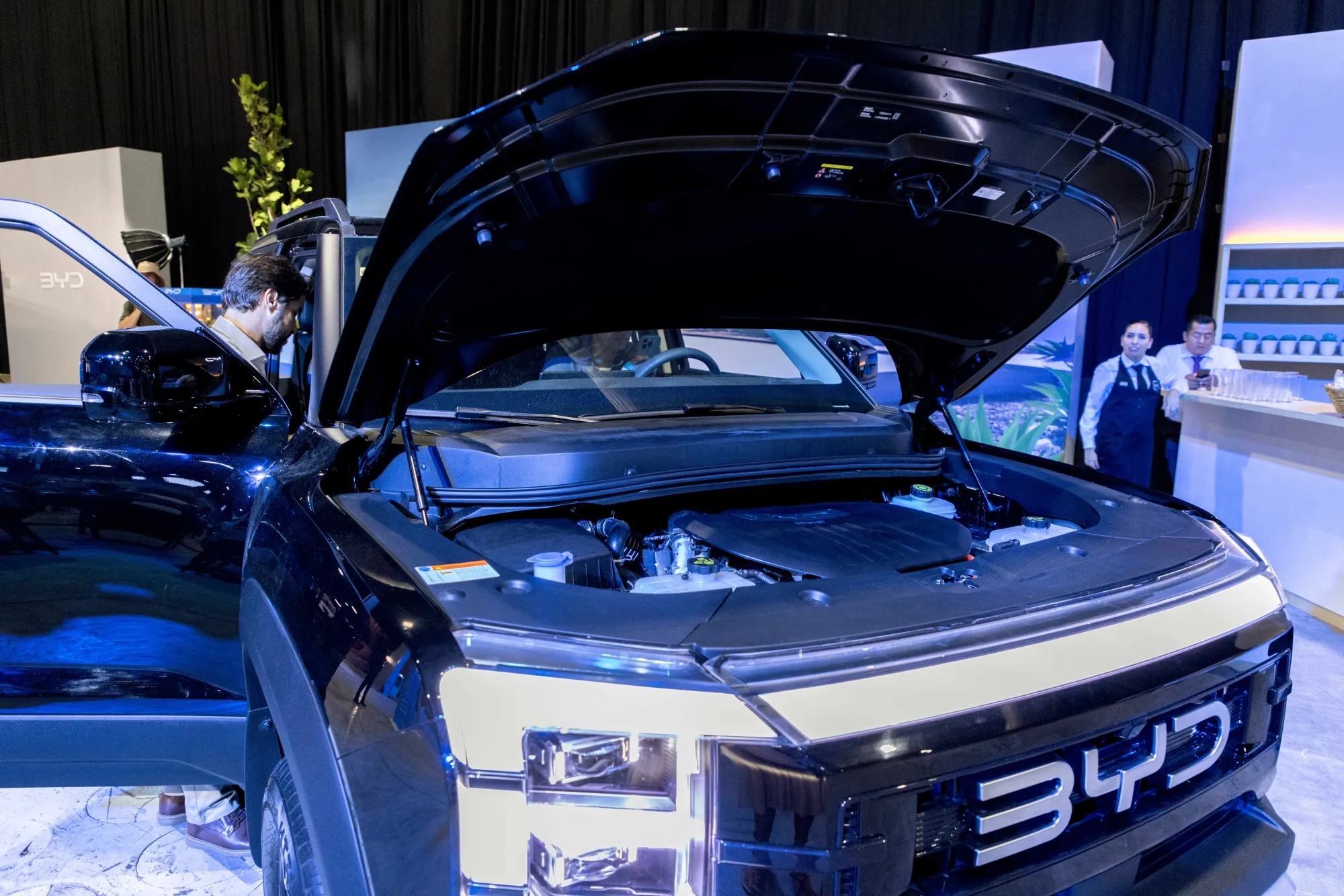 The BYD Co. Shark plug-in hybrid electric vehicle (PHEV) pickup truck in Mexico City.