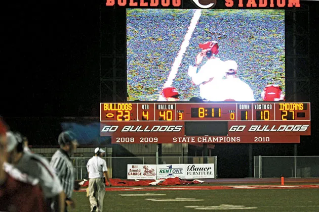 The cost of the Carthage Bulldogs’ new scoreboard: $750,000