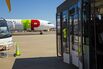 A TAP passenger jet at Lisbon Airport.