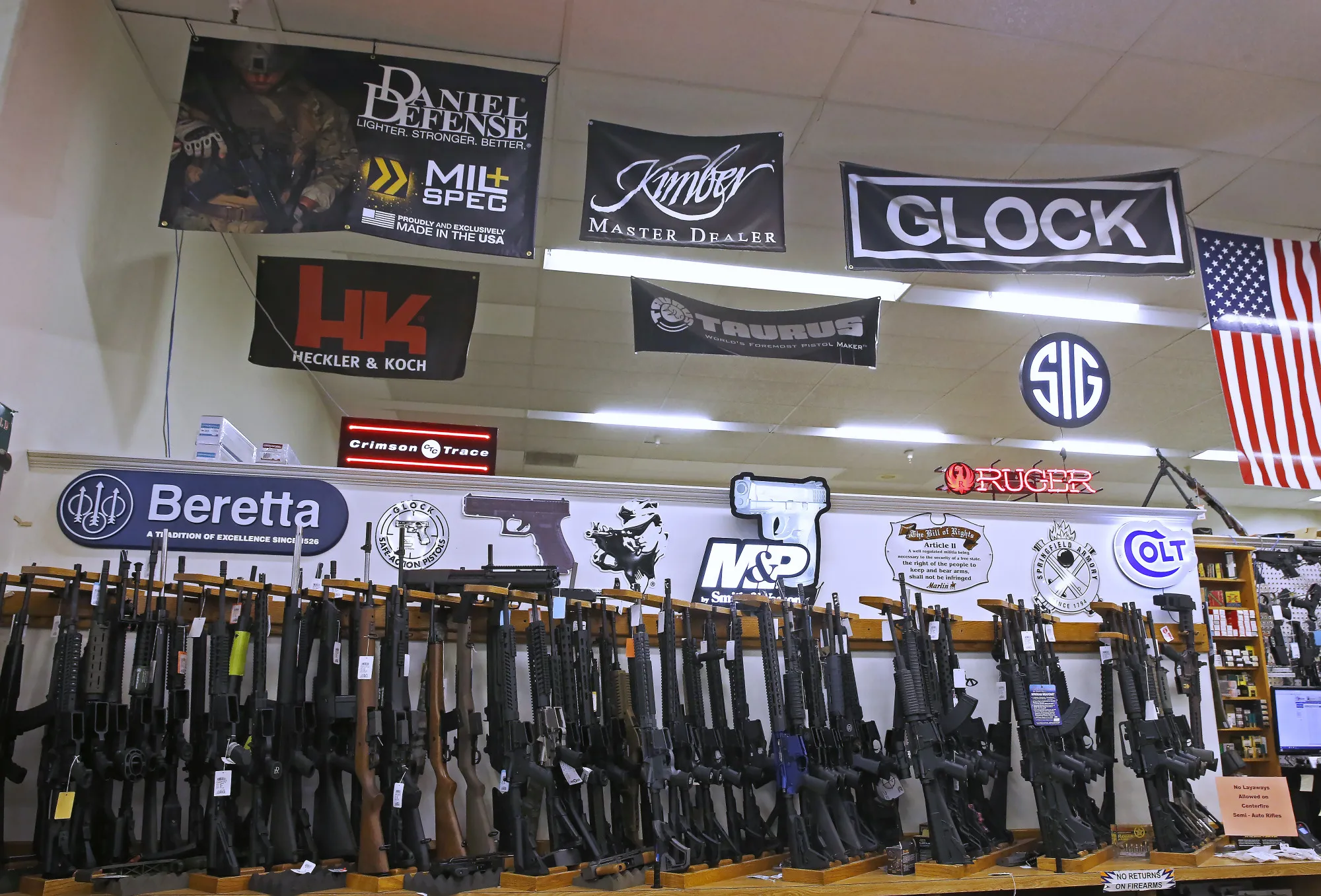 Inside A Gun And Ammunition Store As Debate About Gun Ownership Continues During U.S. Elections