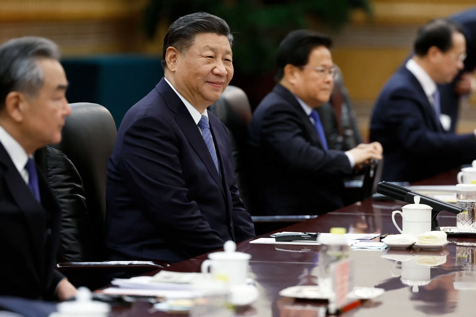 Xi Jinping attends&nbsp;a meeting with Russian Prime Minister in Beijing on Dec. 20.