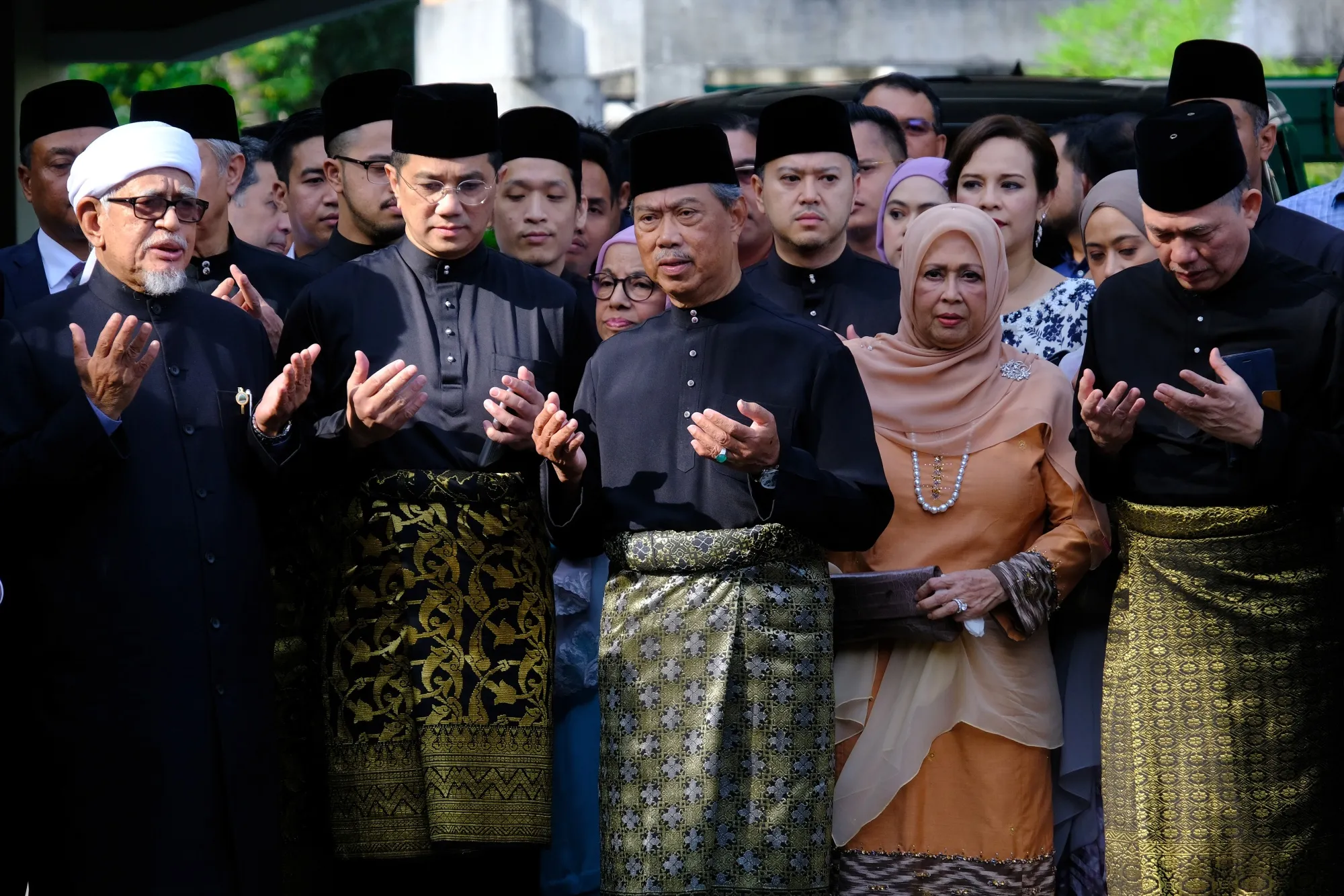 Muhyiddin Yassin prays at his home on March 1.