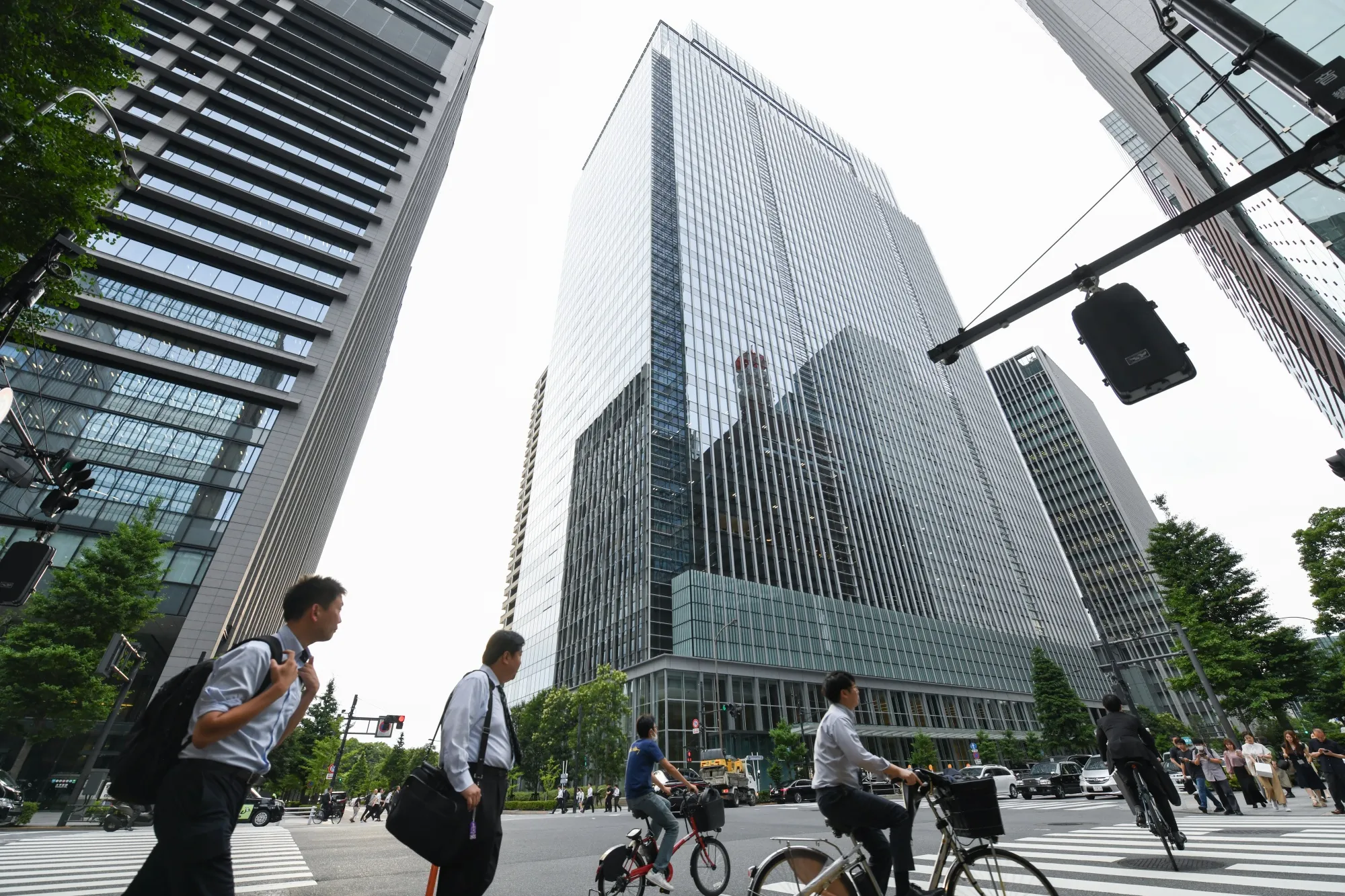 The Otemachi One Tower building, center, which houses the Norinchukin Bank head office, in Tokyo.