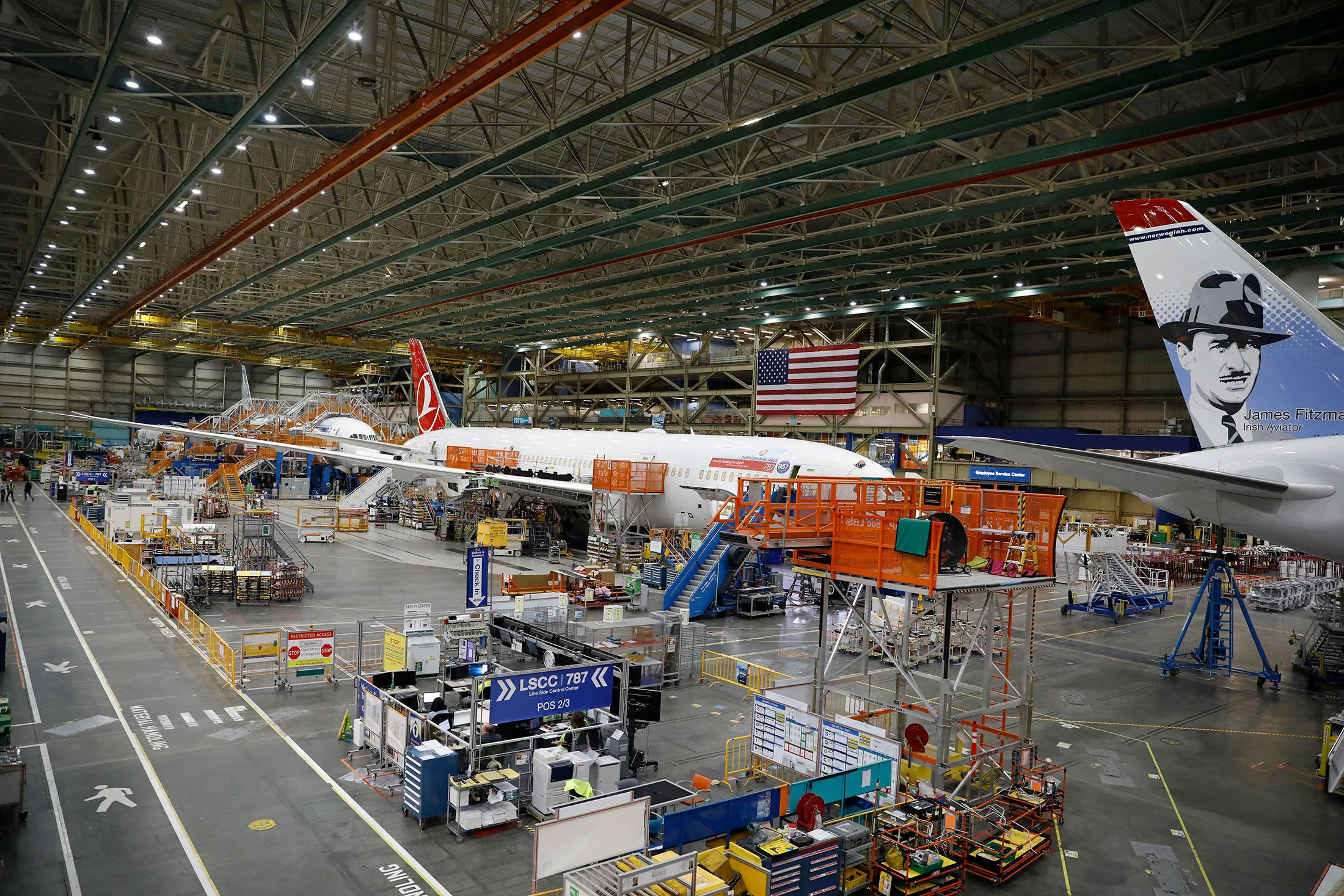 Boeing 787 airplanes on a now-closed production line in Washington state.&nbsp;
