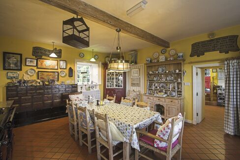 Glin Castle spans some 20,000 square feet. Here, the dine-in kitchen.