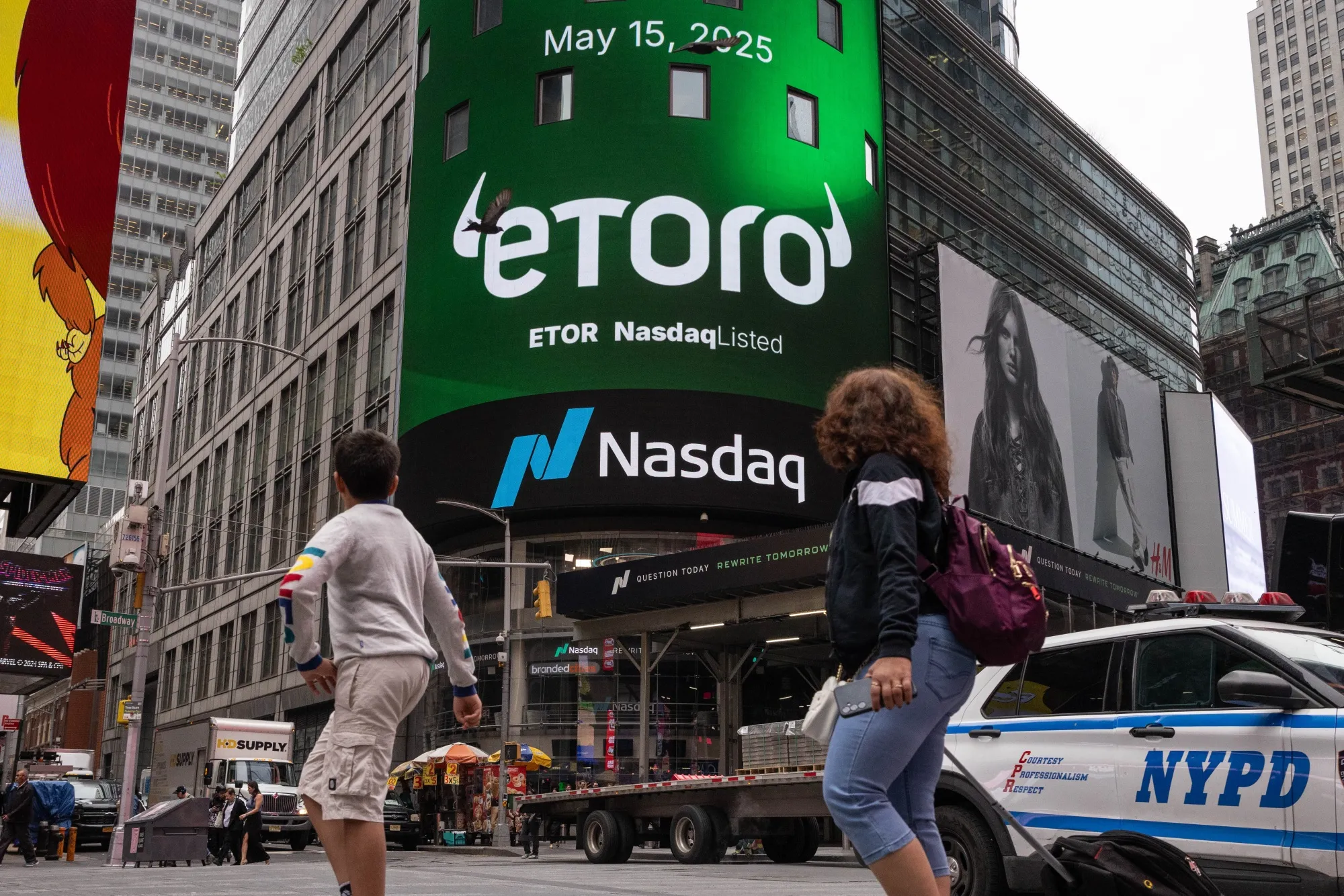 EToro listed on the Nasdaq in May. The company managed to lower headcount and costs due to AI, its CFO said.&nbsp;Photo credit: Bloomberg