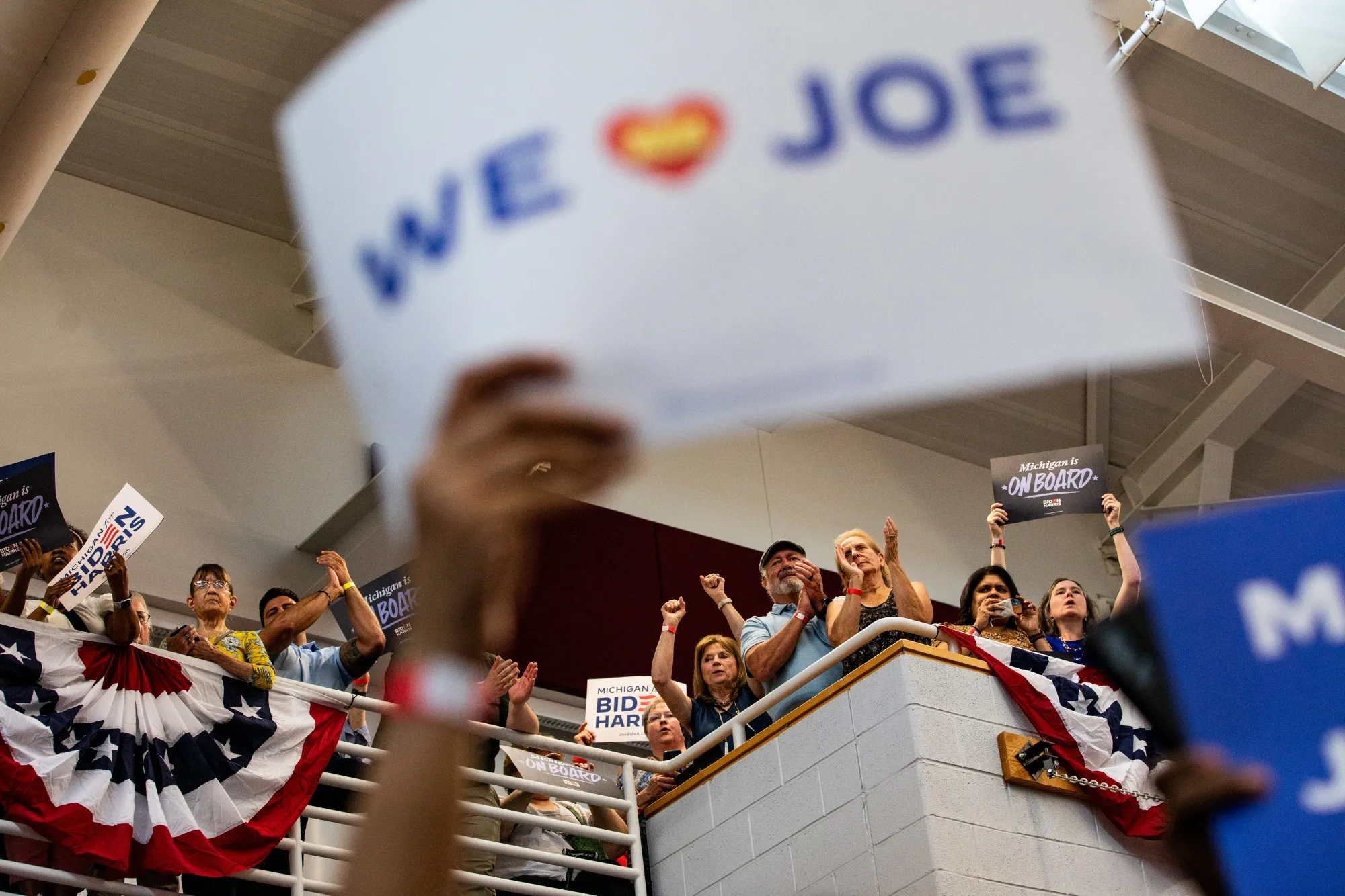 A campaign event with Joe Biden in Detroit,&nbsp;July 12.